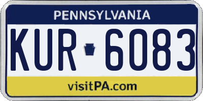 PA license plate KUR6083