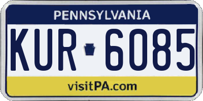 PA license plate KUR6085