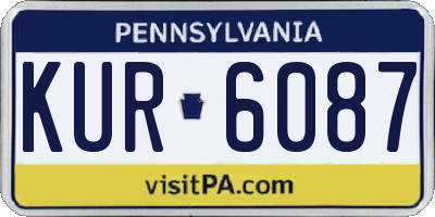 PA license plate KUR6087