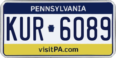 PA license plate KUR6089