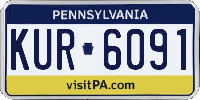 PA license plate KUR6091