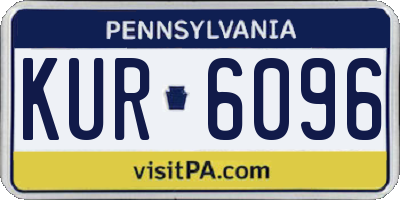 PA license plate KUR6096