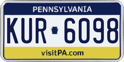 PA license plate KUR6098