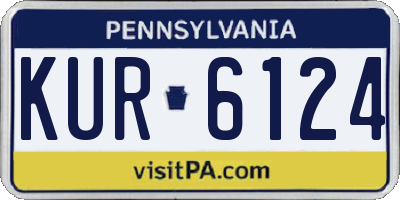 PA license plate KUR6124