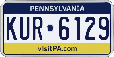 PA license plate KUR6129
