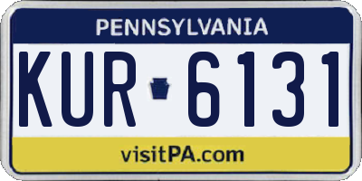 PA license plate KUR6131