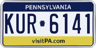 PA license plate KUR6141