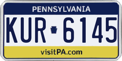 PA license plate KUR6145