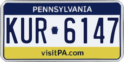 PA license plate KUR6147