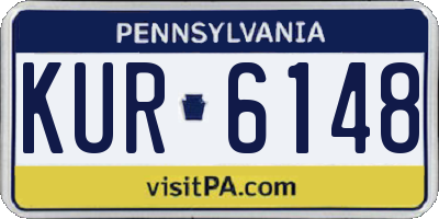 PA license plate KUR6148