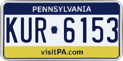 PA license plate KUR6153