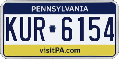 PA license plate KUR6154