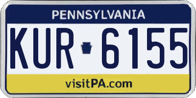PA license plate KUR6155