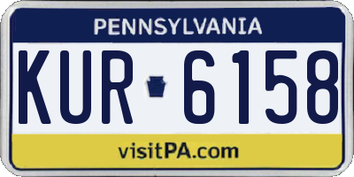 PA license plate KUR6158