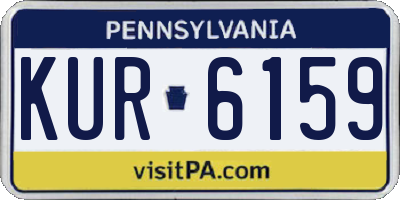 PA license plate KUR6159