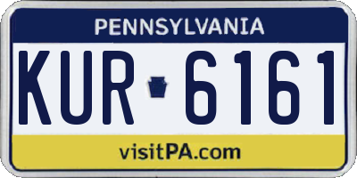 PA license plate KUR6161