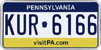 PA license plate KUR6166