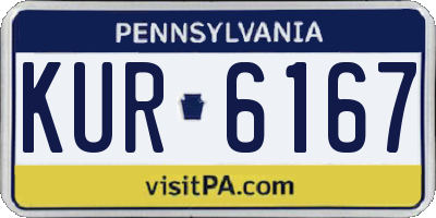 PA license plate KUR6167