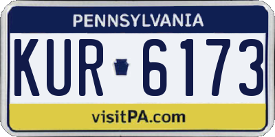 PA license plate KUR6173