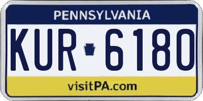 PA license plate KUR6180