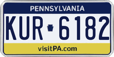 PA license plate KUR6182