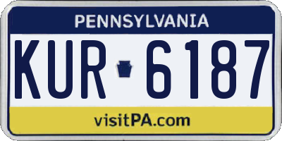 PA license plate KUR6187