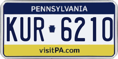 PA license plate KUR6210