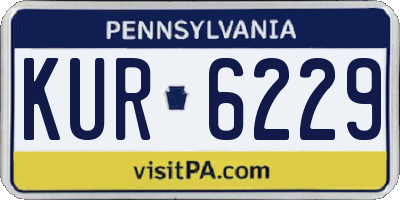 PA license plate KUR6229