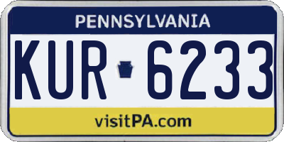 PA license plate KUR6233