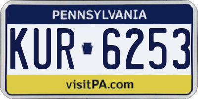 PA license plate KUR6253