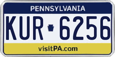 PA license plate KUR6256