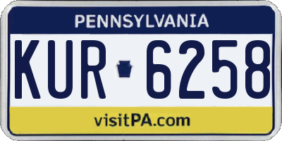 PA license plate KUR6258