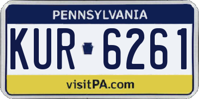 PA license plate KUR6261