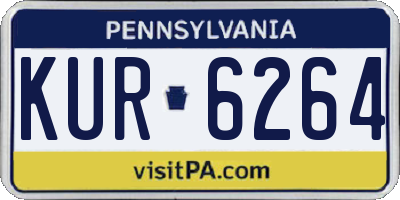 PA license plate KUR6264