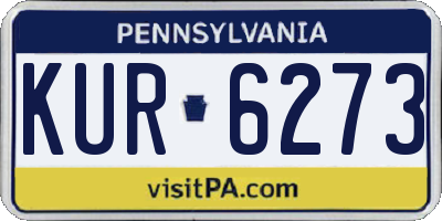 PA license plate KUR6273