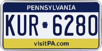 PA license plate KUR6280