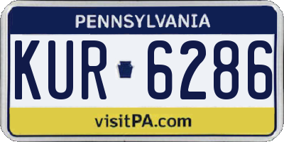 PA license plate KUR6286