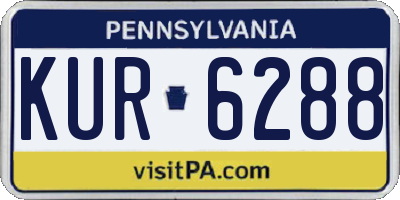 PA license plate KUR6288