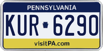 PA license plate KUR6290