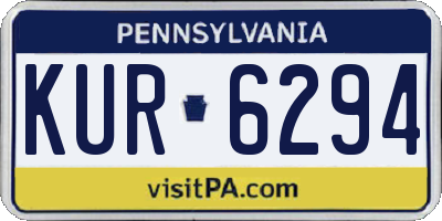 PA license plate KUR6294