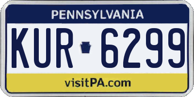 PA license plate KUR6299