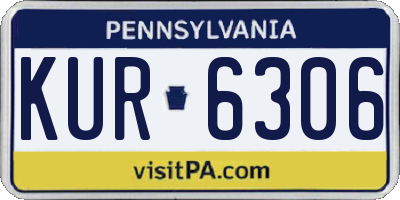PA license plate KUR6306
