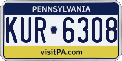 PA license plate KUR6308