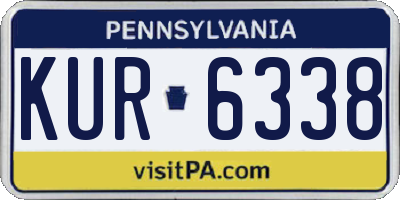 PA license plate KUR6338