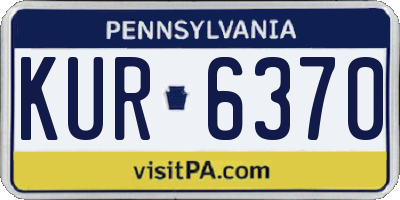 PA license plate KUR6370