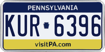 PA license plate KUR6396