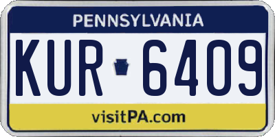 PA license plate KUR6409