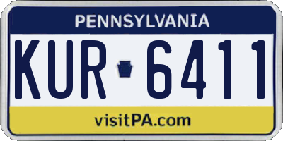 PA license plate KUR6411