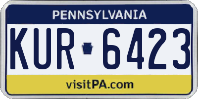 PA license plate KUR6423