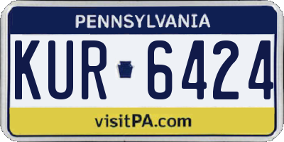 PA license plate KUR6424